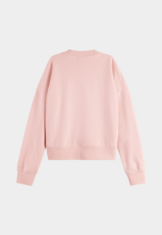 Misty Rose סווטשירט עם לוגו לנשים SCOTCH & SODA