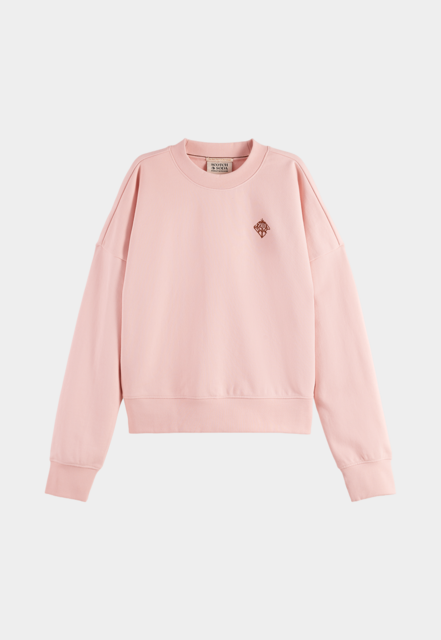 Misty Rose סווטשירט עם לוגו לנשים SCOTCH & SODA