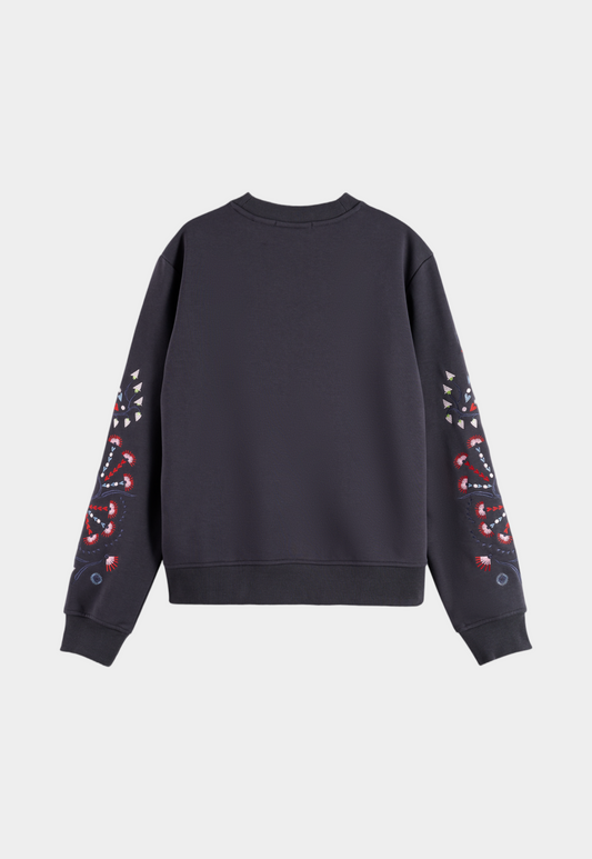 Dark Slate Gray סווטשירט עם לוגו לנשים SCOTCH & SODA