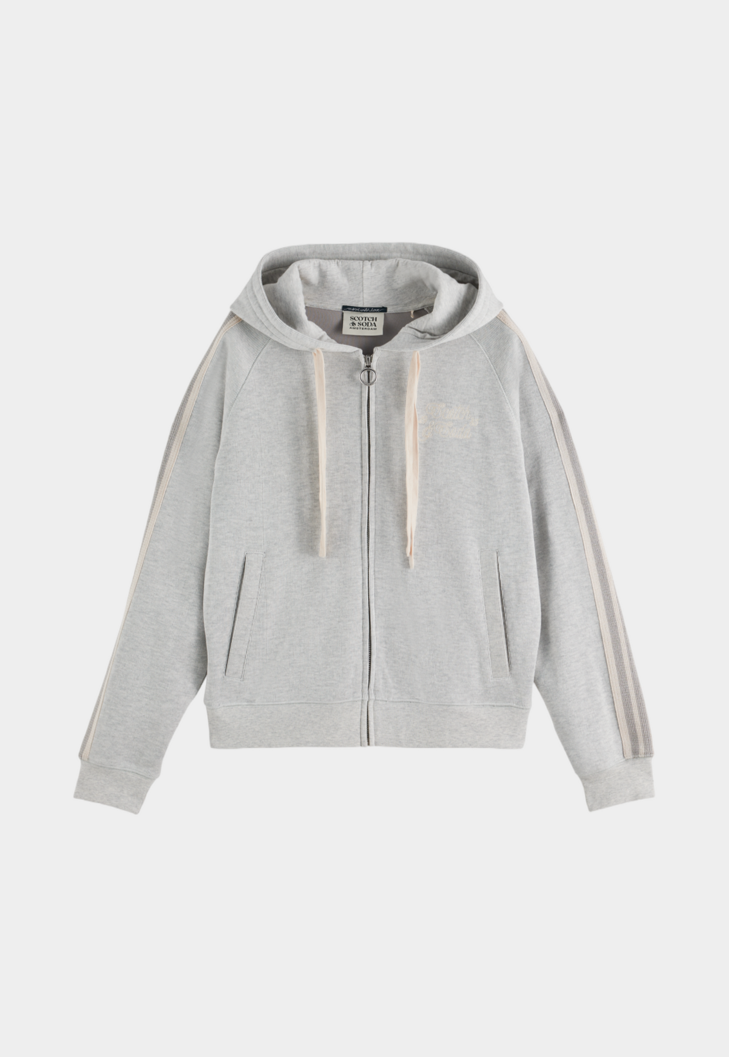 Light Gray סווטשירט קפוצ'ון לנשים SCOTCH & SODA