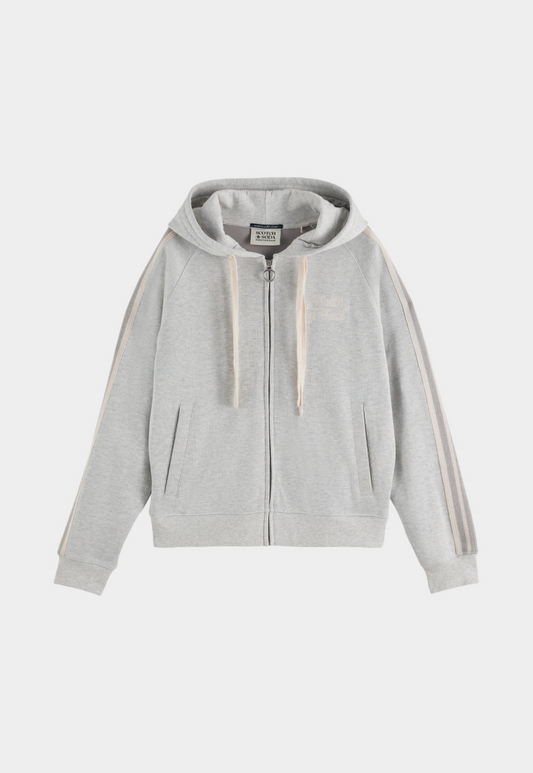 Light Gray סווטשירט קפוצ'ון לנשים SCOTCH & SODA