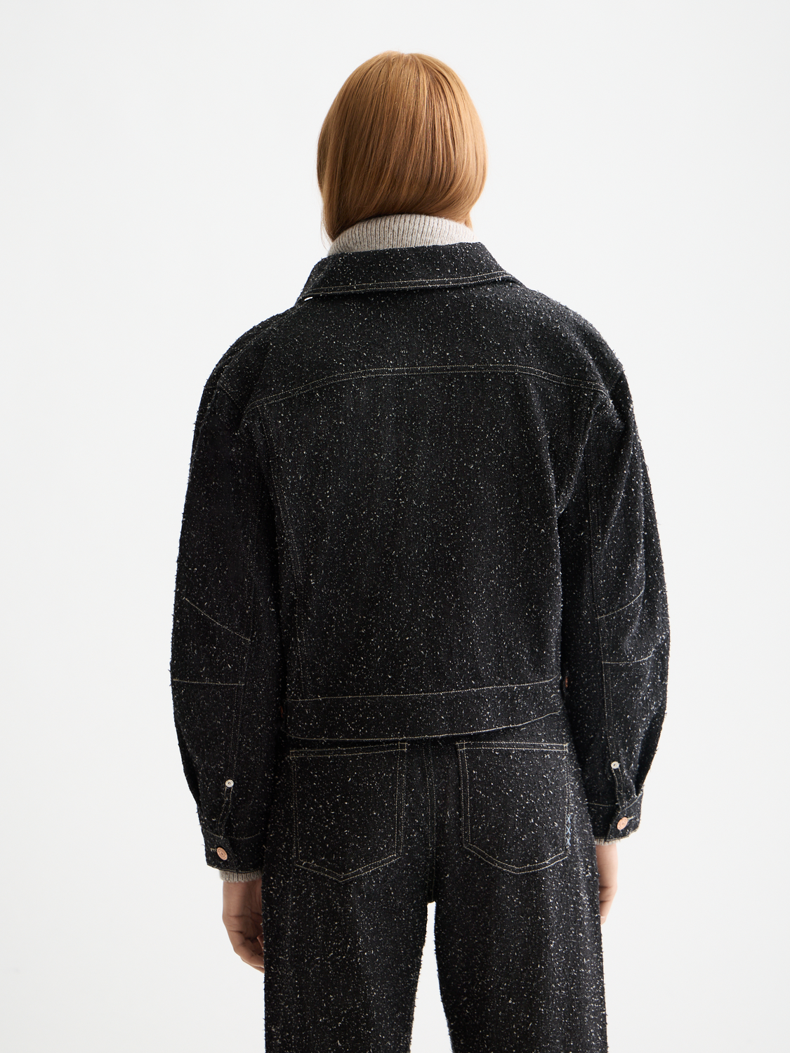 White Smoke ג'קט ג'ינס עם טקסטורה לנשים  Snow SCOTCH & SODA