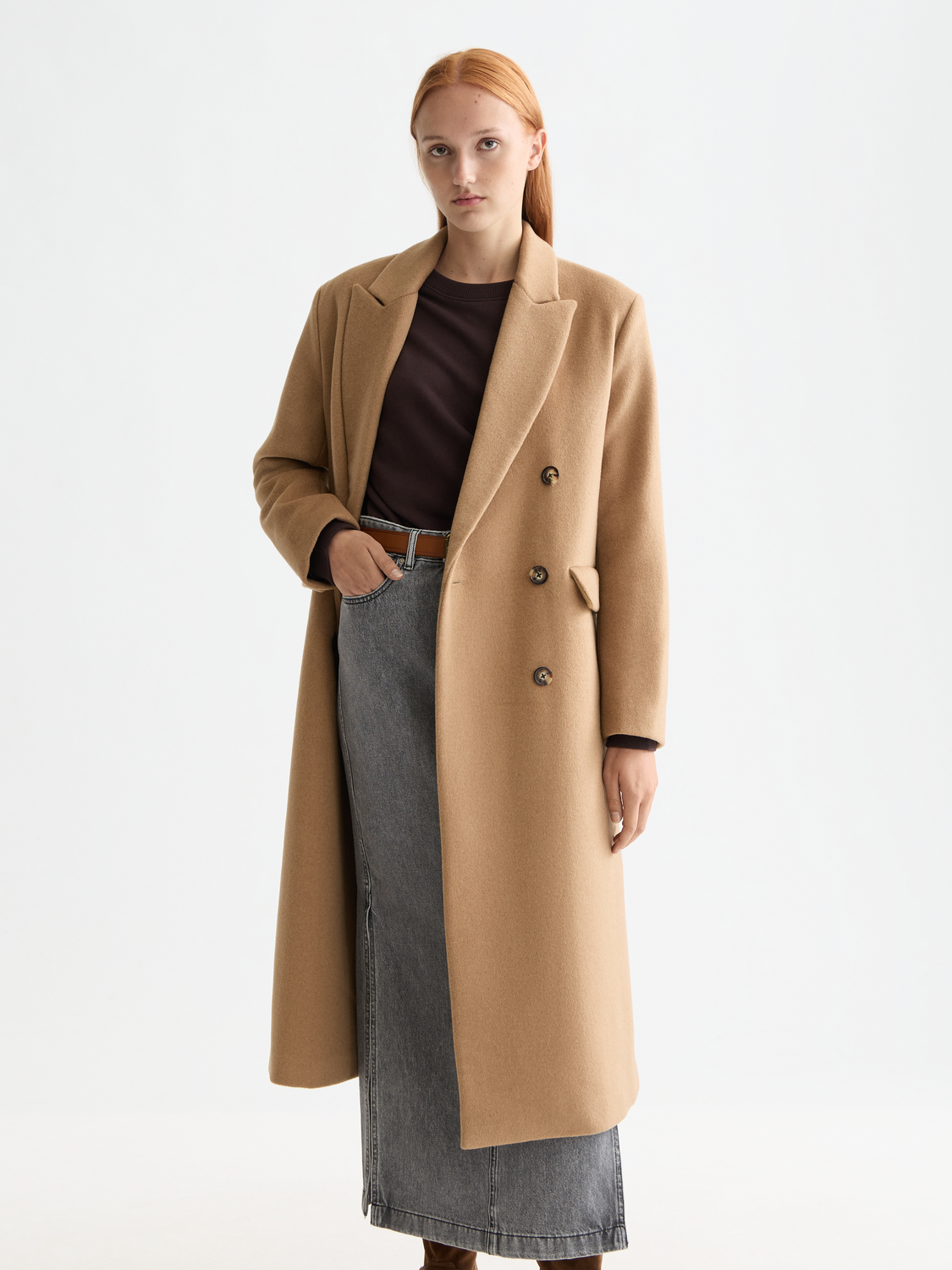 White Smoke מעיל ארוך לנשים SCOTCH & SODA