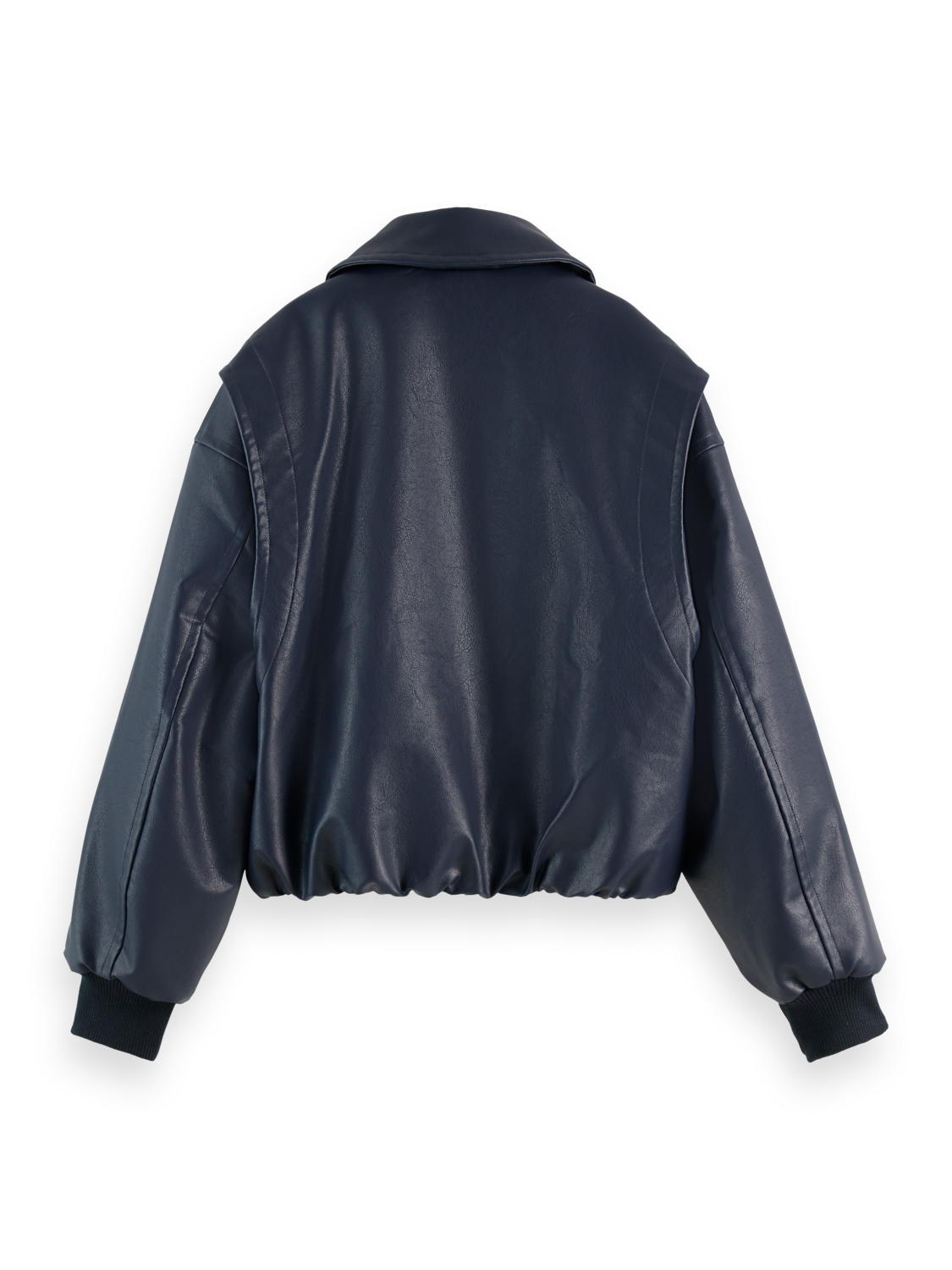 Dark Slate Gray ג'קט בומבר דמוי עור לנשים SCOTCH & SODA