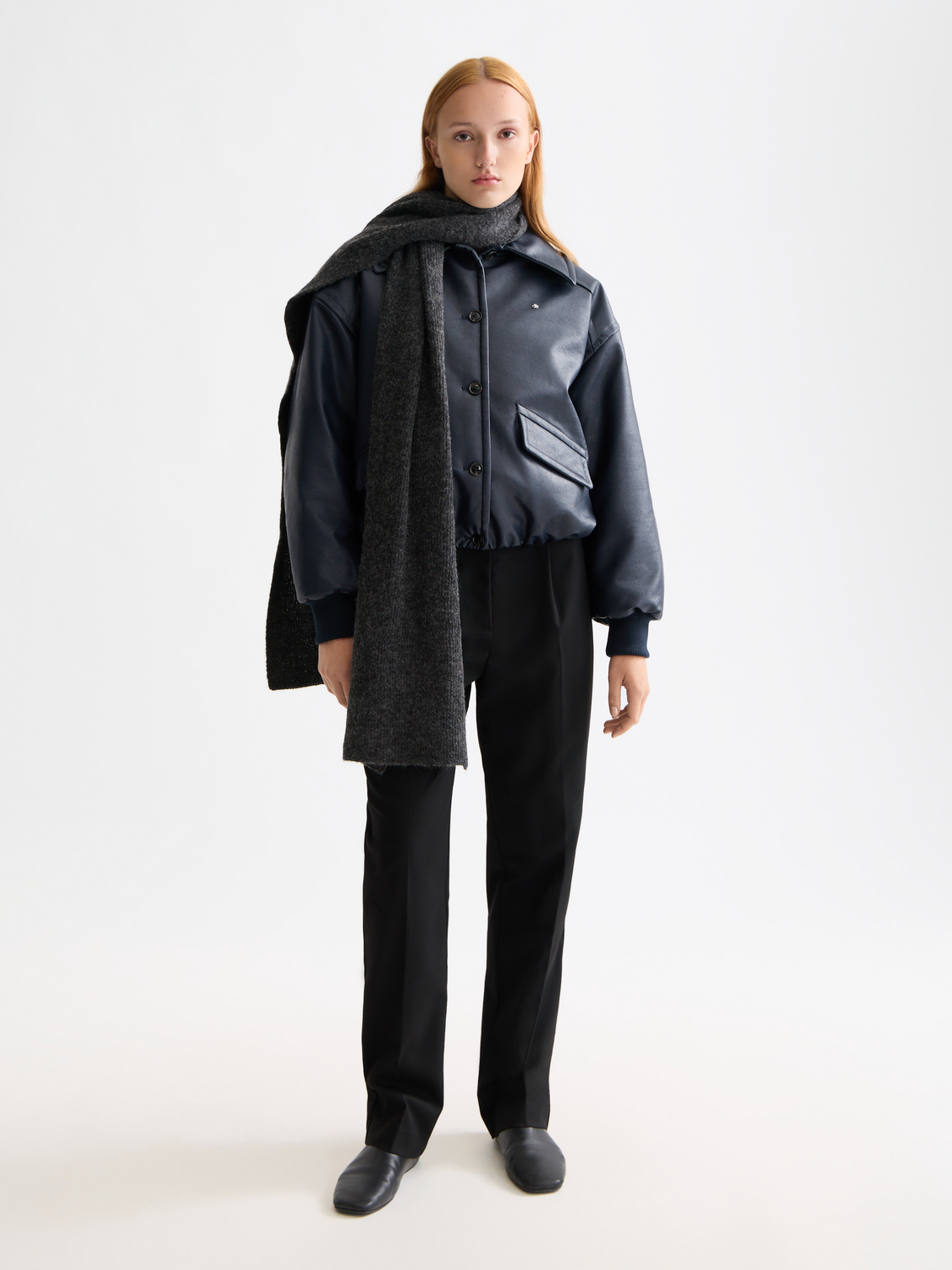 Black ג'קט בומבר דמוי עור לנשים SCOTCH & SODA