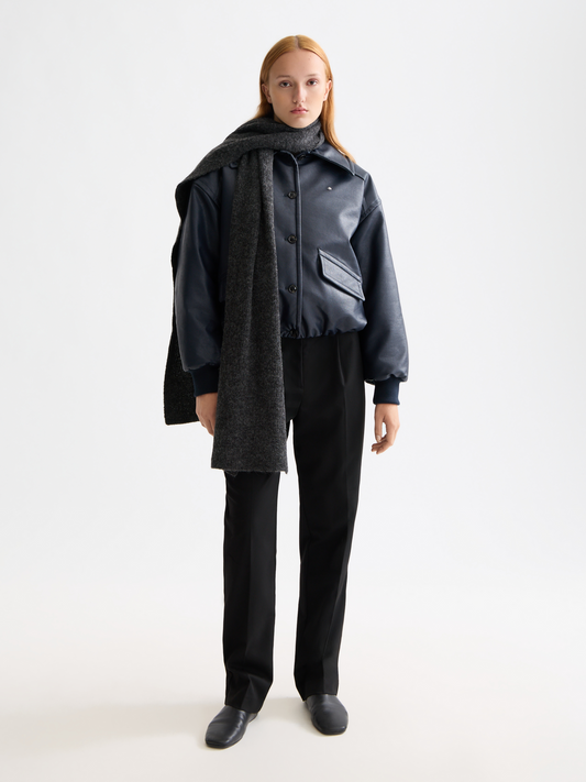 Black ג'קט בומבר דמוי עור לנשים SCOTCH & SODA