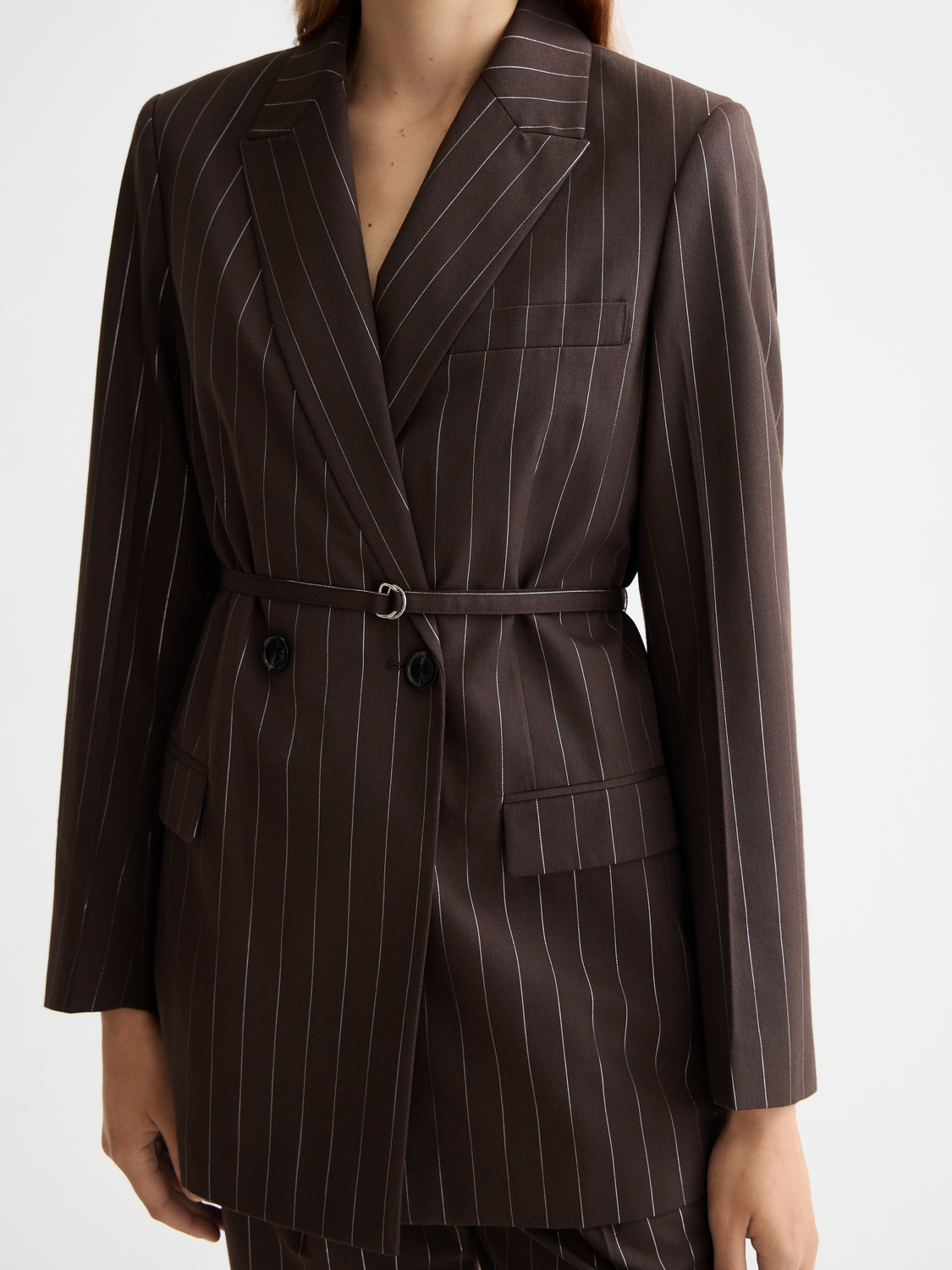 Black ג'קט בלייזר לנשים Pinstripe SCOTCH & SODA