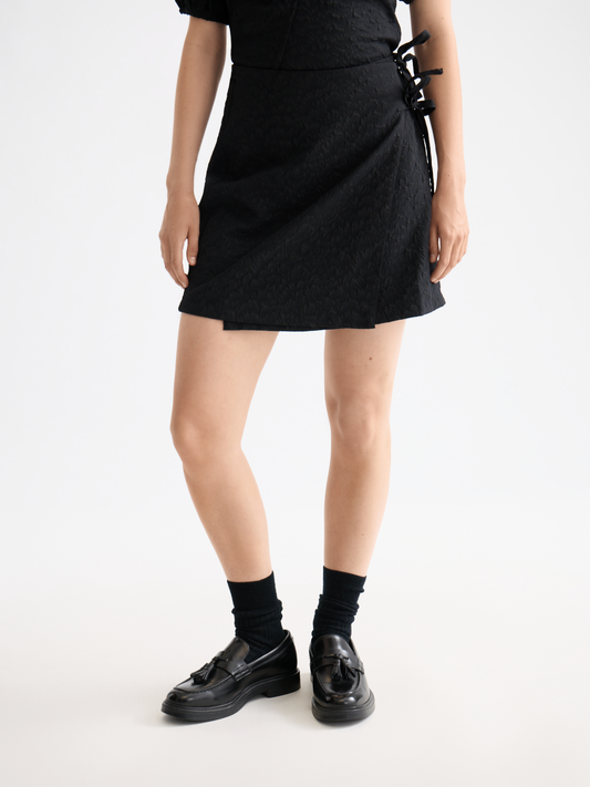 Black חצאית מיני לנשים Wrapped SCOTCH & SODA