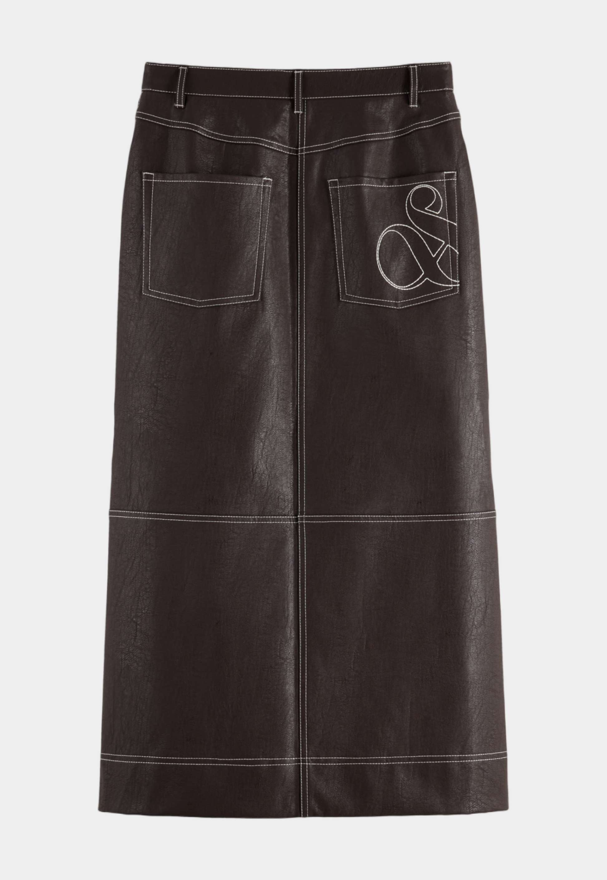 Dark Slate Gray חצאית מידי דמוי עור לנשים SCOTCH & SODA