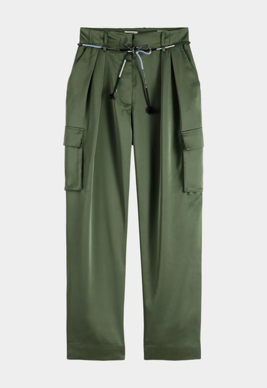 Dark Olive Green מכנסיים ארוכים לנשים Faye SCOTCH & SODA