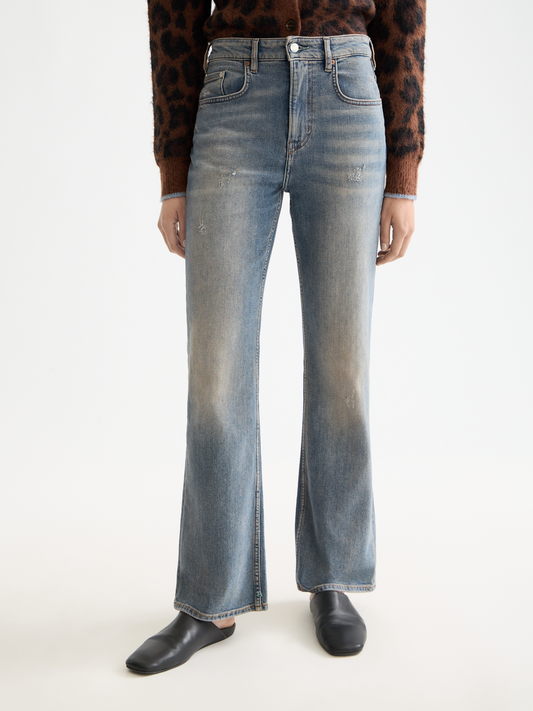 Dark Slate Gray ג'ינס ארוך לנשים The Glow – Flared Leg SCOTCH & SODA