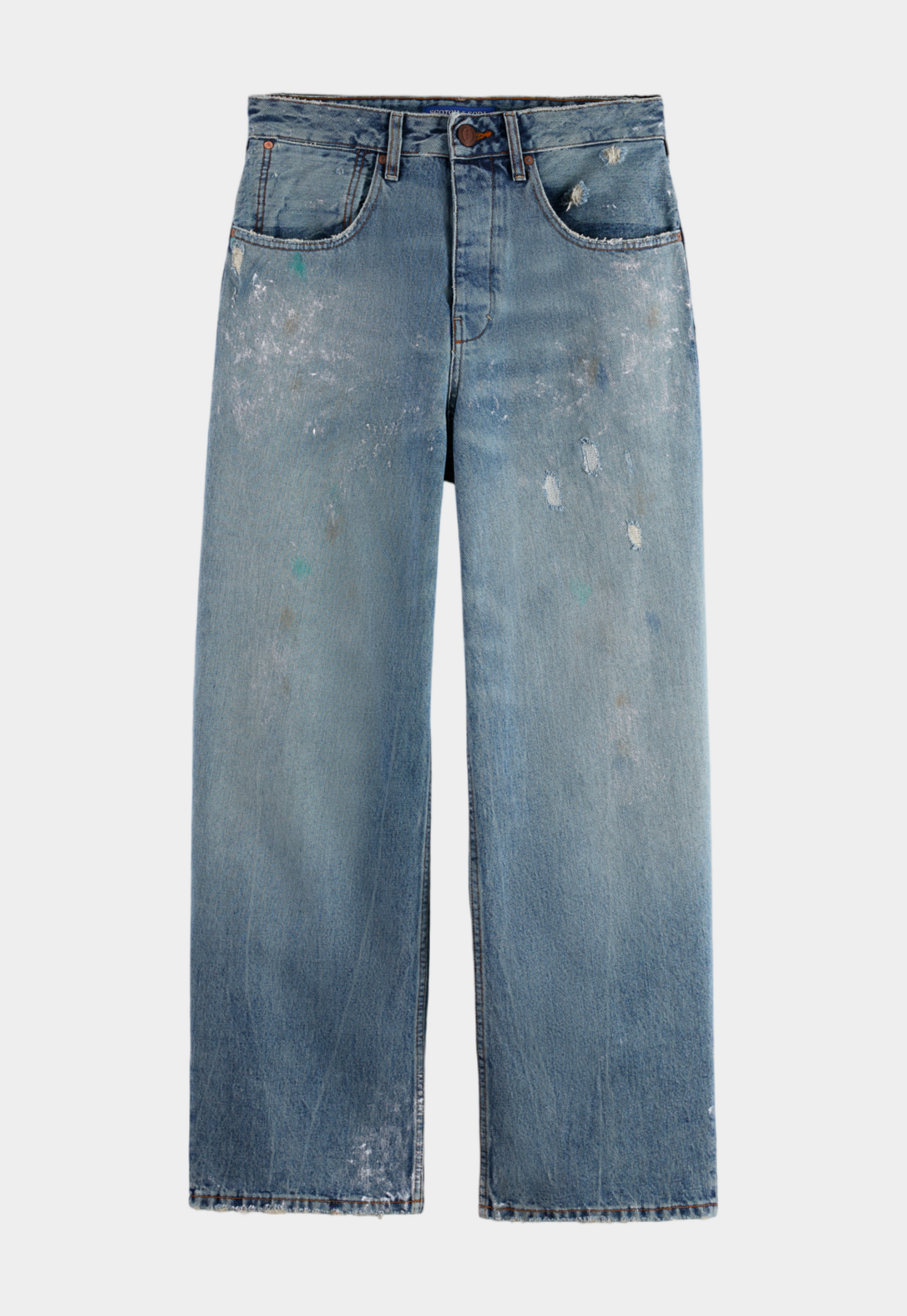 Light Gray ג'ינס ארוך לנשים The Deep - Loose Fit - Against The Rain SCOTCH & SODA