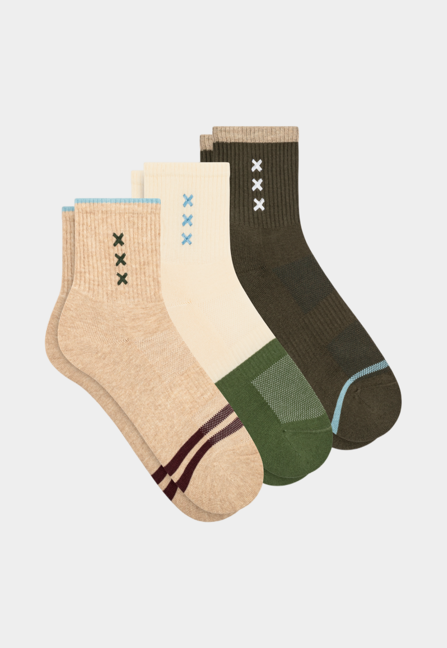 Antique White מארז גרביים לגברים | 3 זוגות Terry SCOTCH & SODA