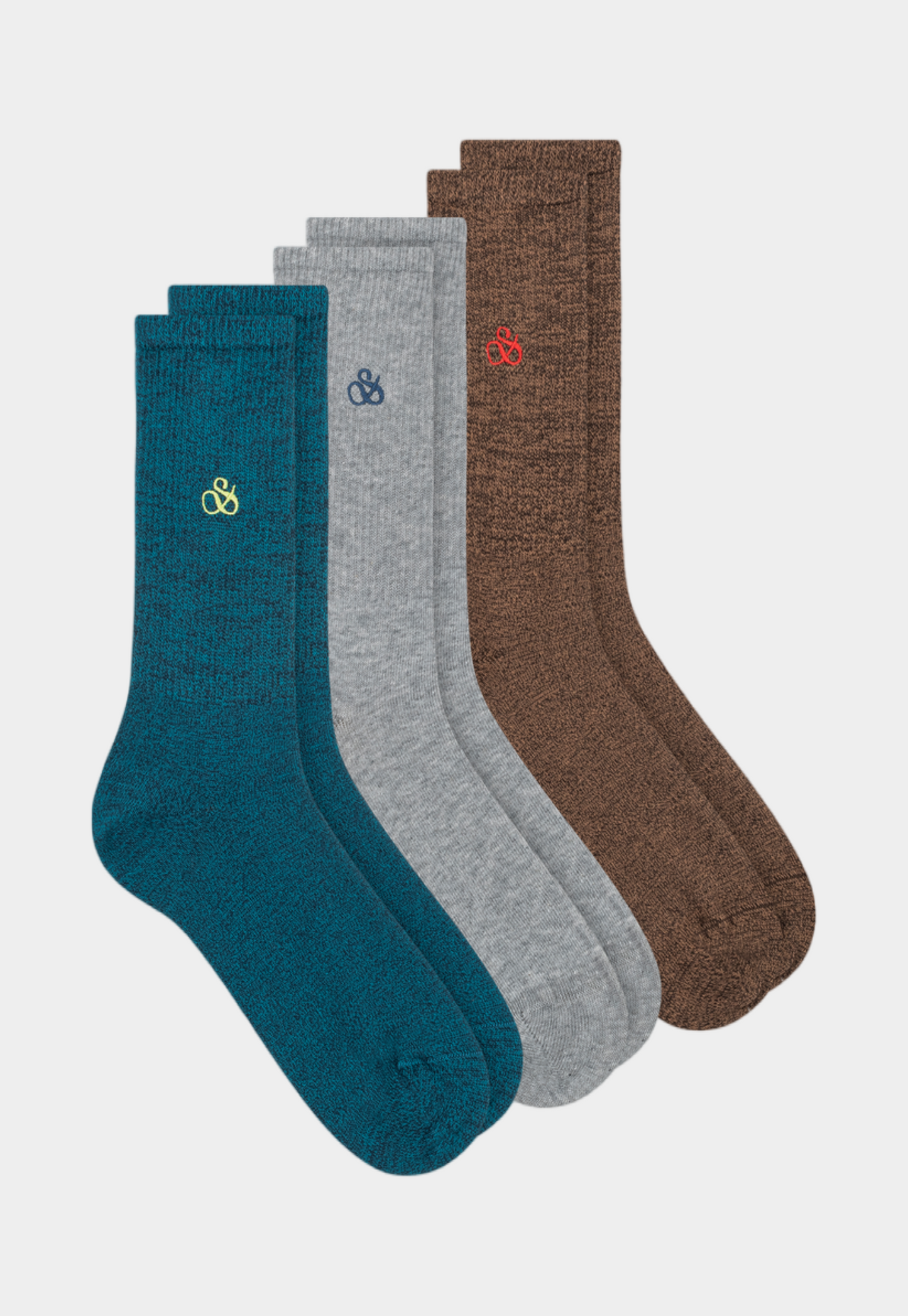 Dark Slate Gray מארז גרביים לגברים | 3 זוגות Terry SCOTCH & SODA