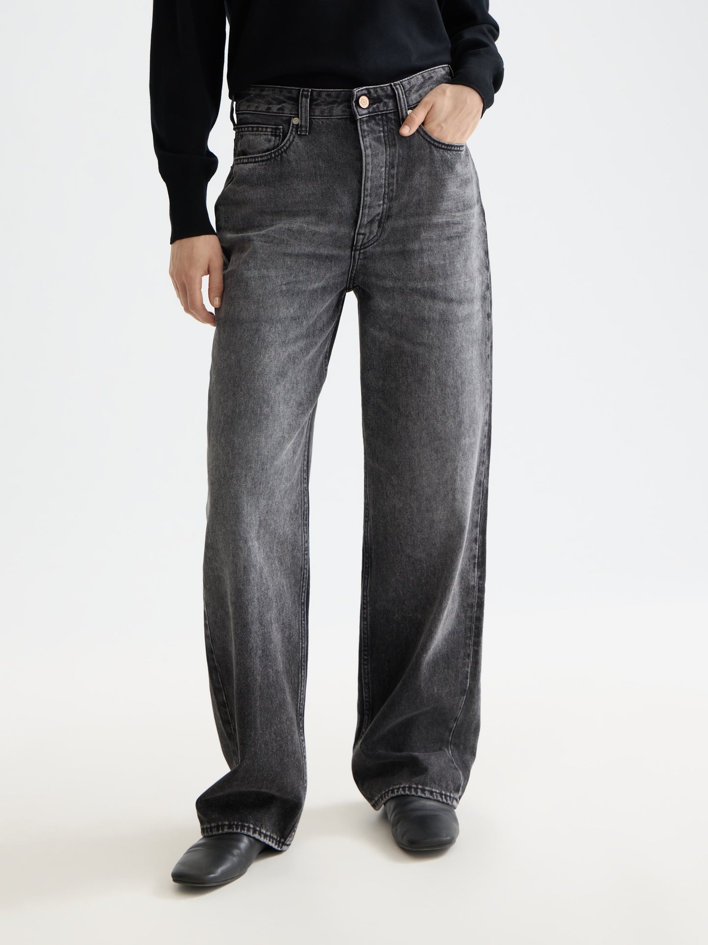 Dark Slate Gray ג'ינס ארוך לנשים The Ripple - Straight Fit SCOTCH & SODA