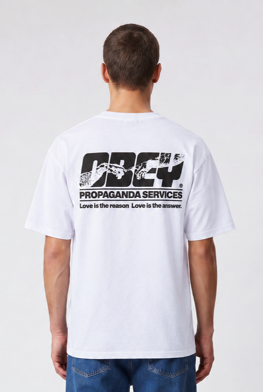 Lavender טי שירט קצרה לגברים Propaganda Services OBEY