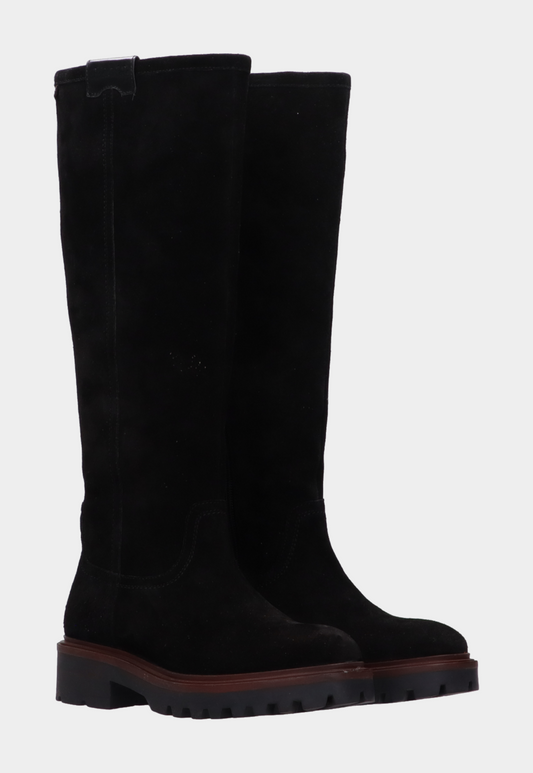 Black מגפיים גבוהים מזמש לנשים Bettie SCOTCH & SODA