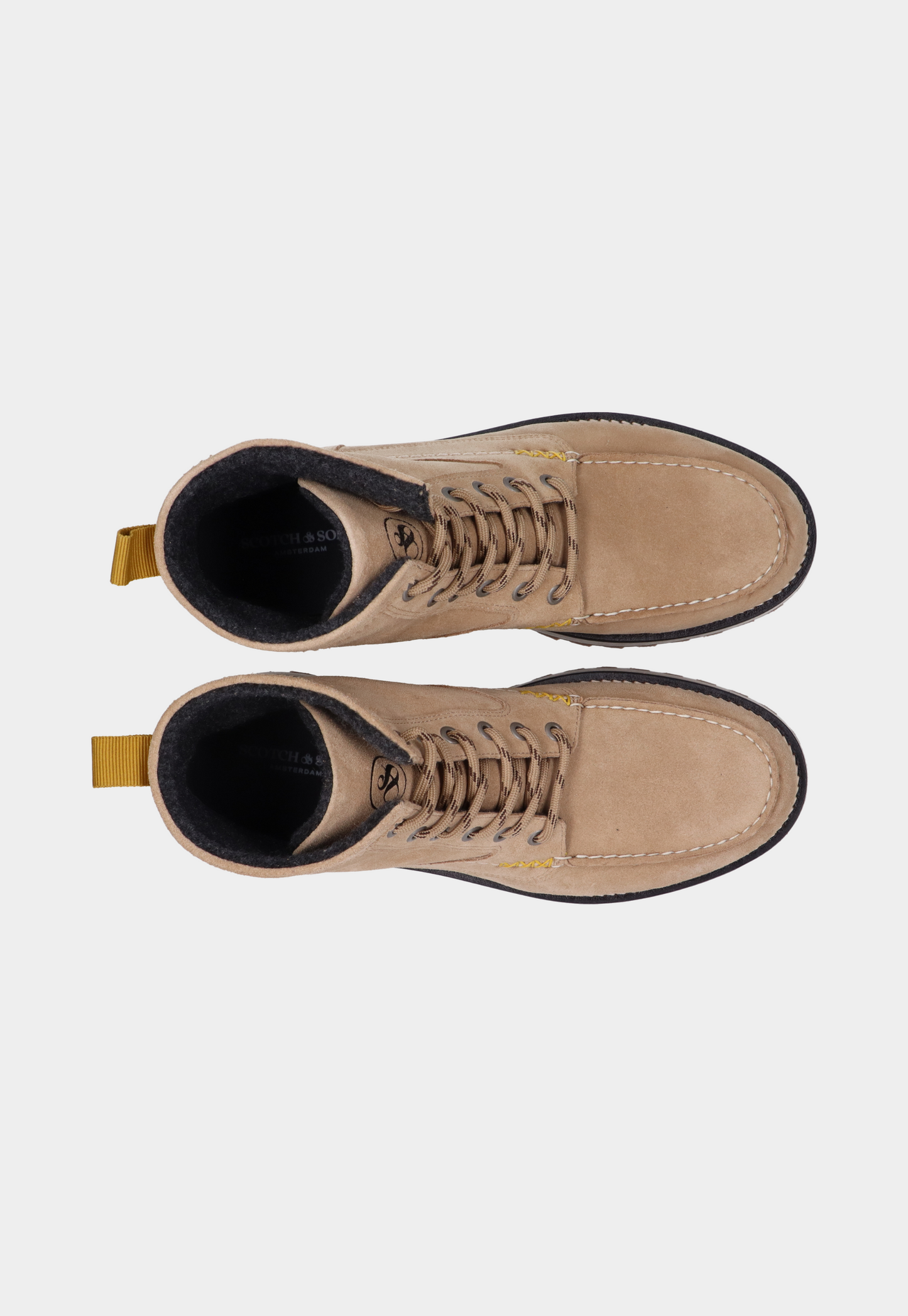 Beige מגפיים מזמש לגברים New Work SCOTCH & SODA