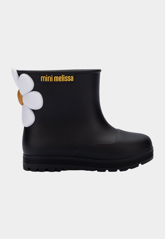 Black MINI MELISSA WELLY BLOOMY BB מגפי גשם MELISSA