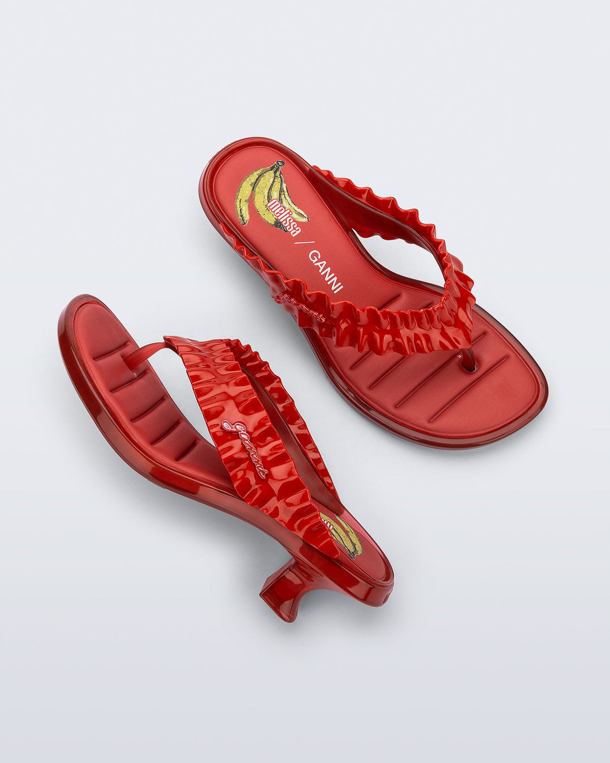Lavender כפכפים עקב Melissa Thong X  GANNI MELISSA