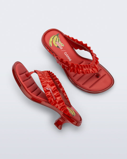 Lavender כפכפים עקב Melissa Thong X  GANNI MELISSA