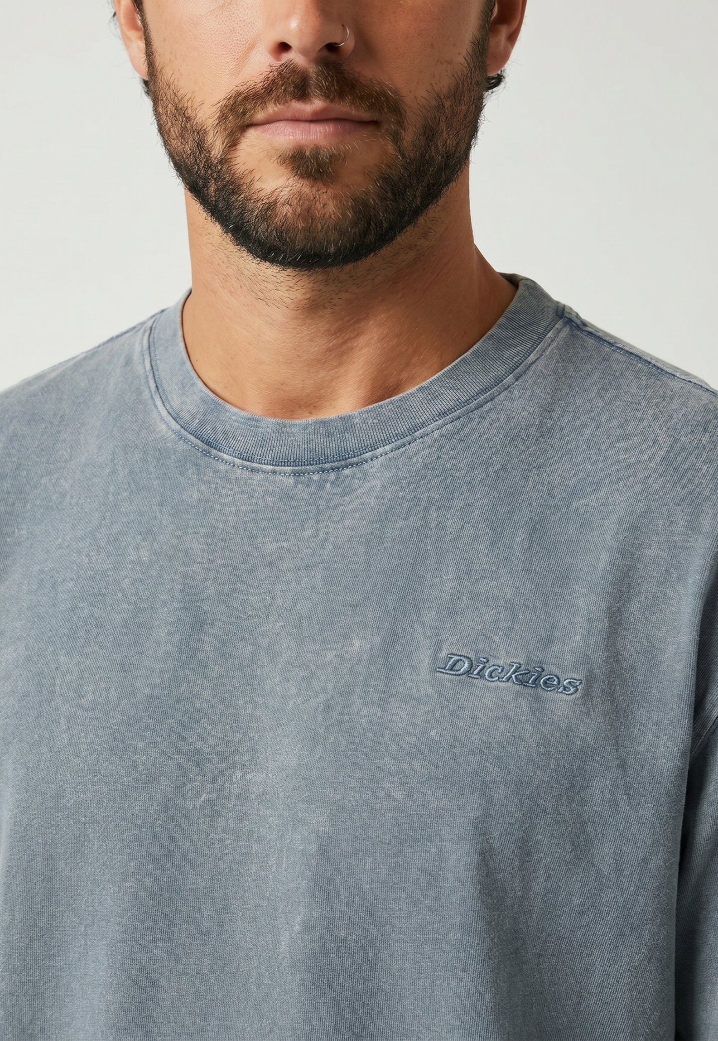 Light Slate Gray טי שירט קצרה לגברים Plentywood DICKIES