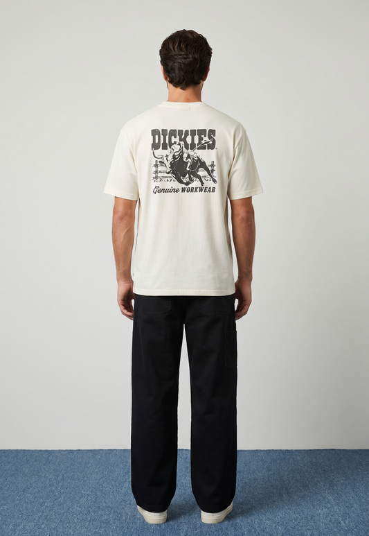 Light Gray טי שירט קצרה לגברים Buchtell DICKIES