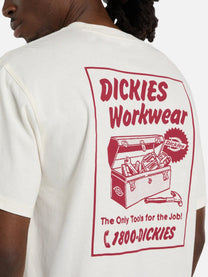 Antique White טי שירט קצרה לגברים Dry Ridge DICKIES