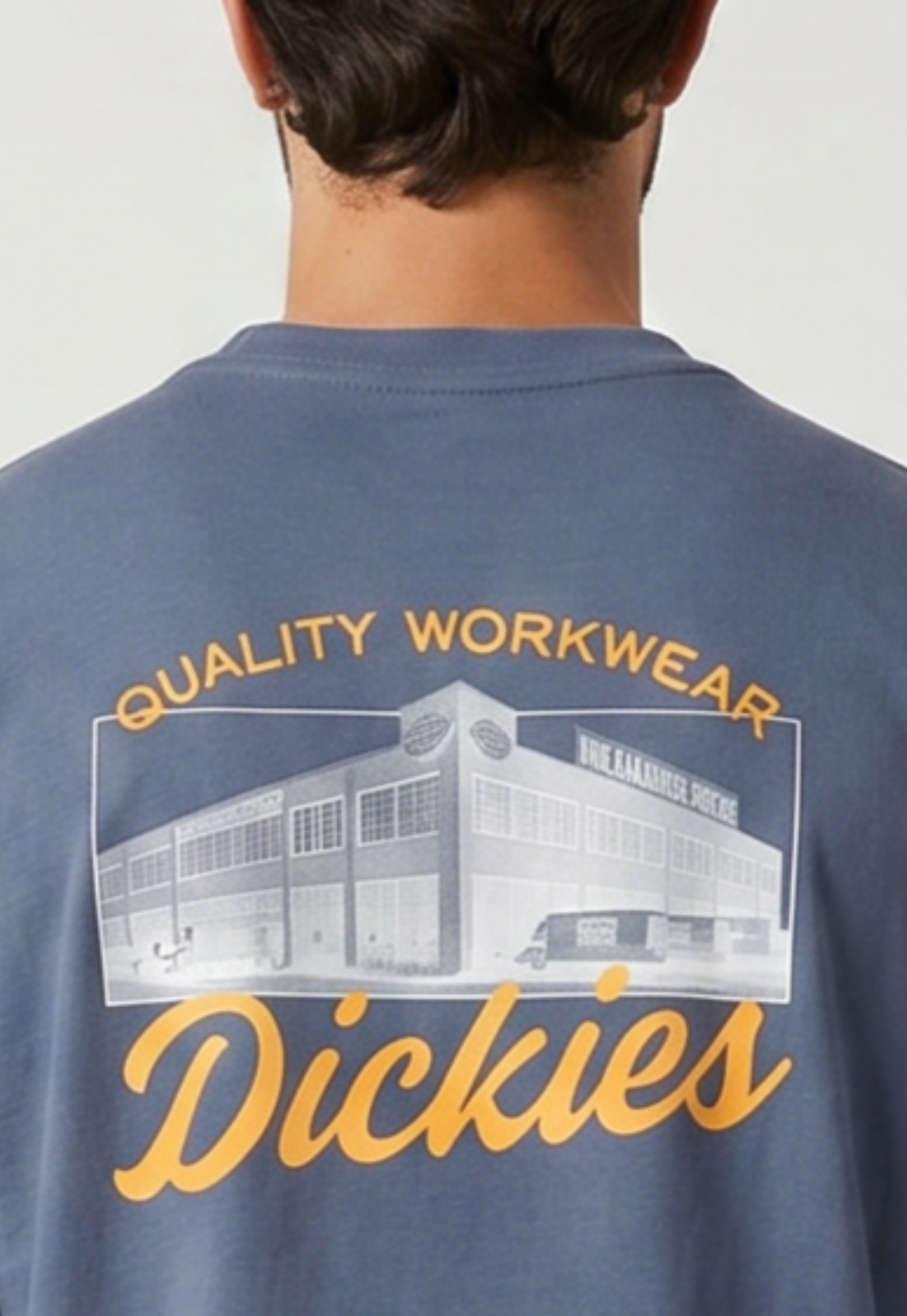 Antique White טי שירט קצרה לגברים Wellsville DICKIES