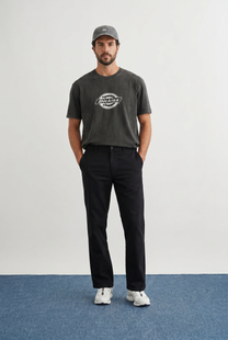 Light Gray טי שירט קצרה לגברים Plainville DICKIES
