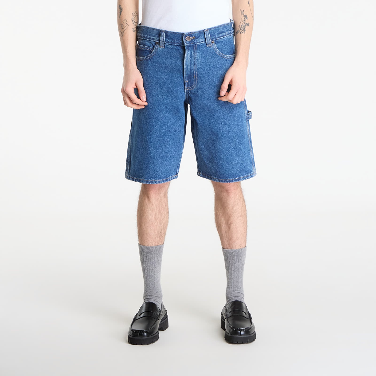 White Smoke שורט ג׳ינס לגברים 993 11-Inch Carpenter DICKIES