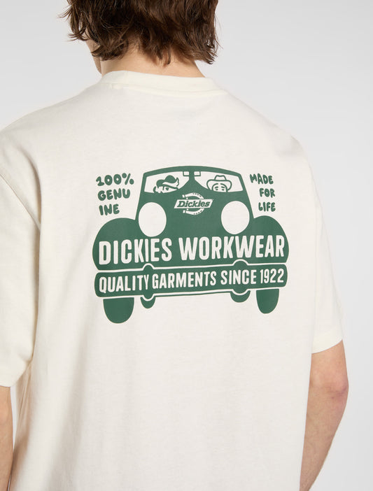 Antique White טי שירט קצרה לגברים Gordonsville DICKIES