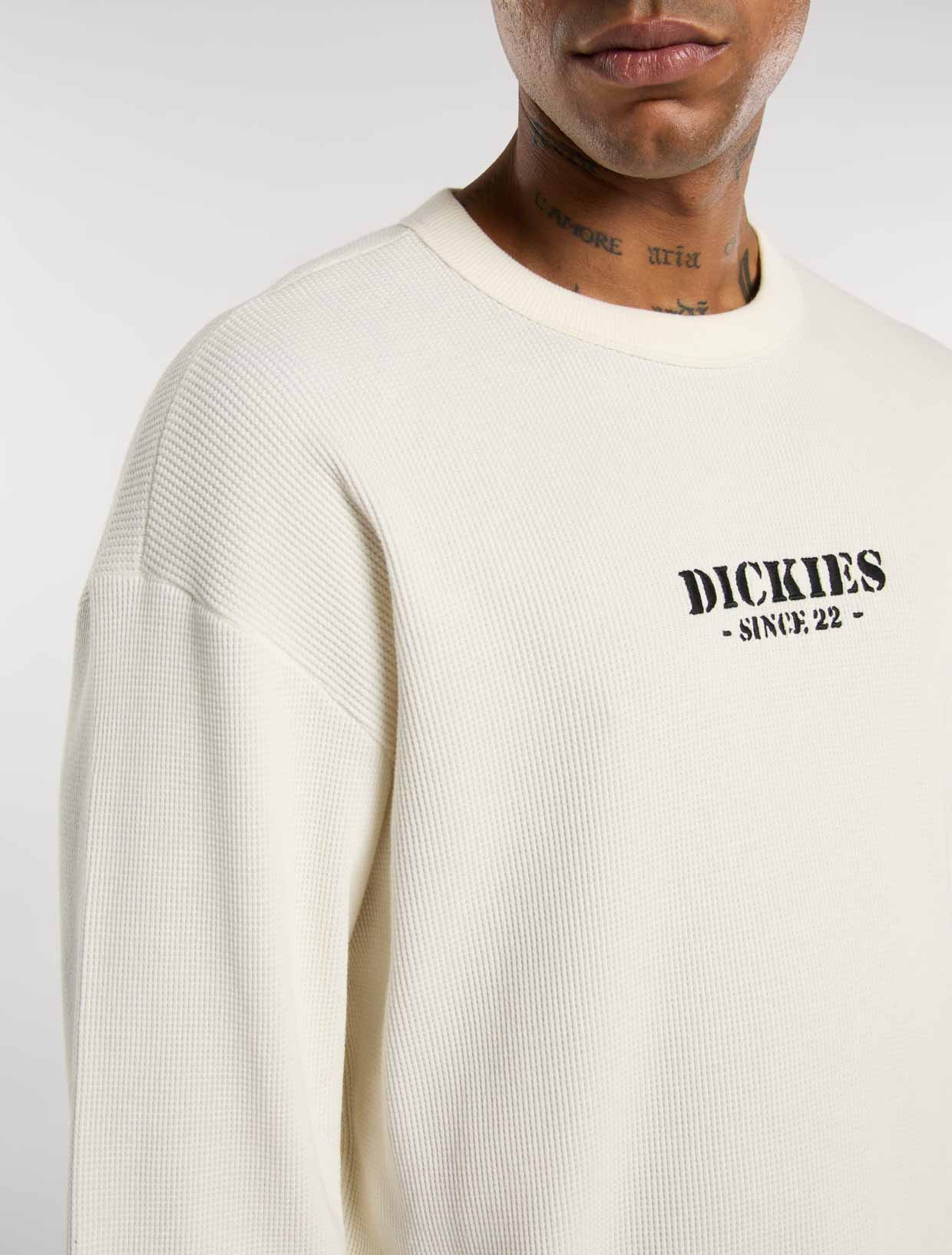 Light Gray טי שירט ארוכה לגברים Waffle DICKIES