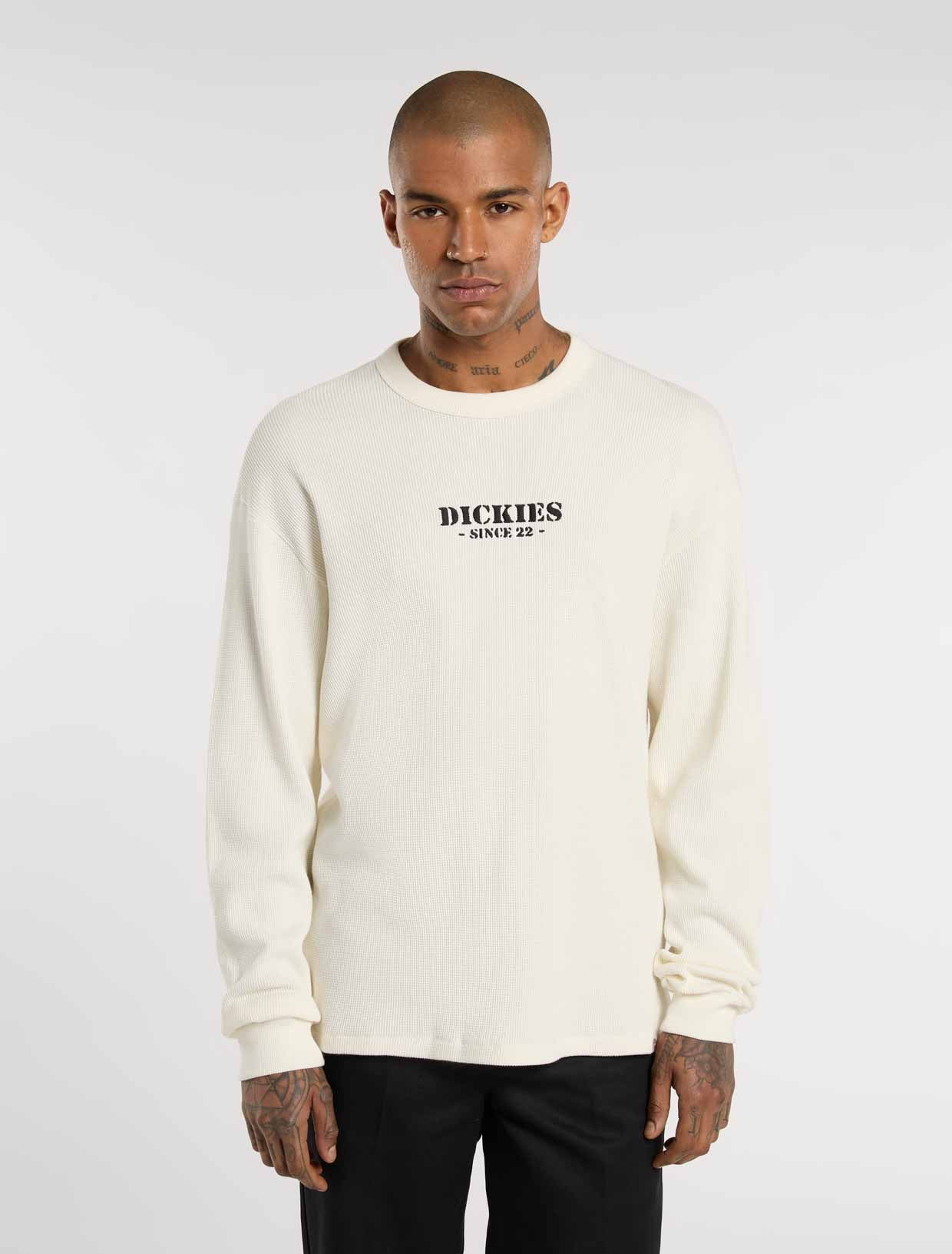 Antique White טי שירט ארוכה לגברים Waffle DICKIES