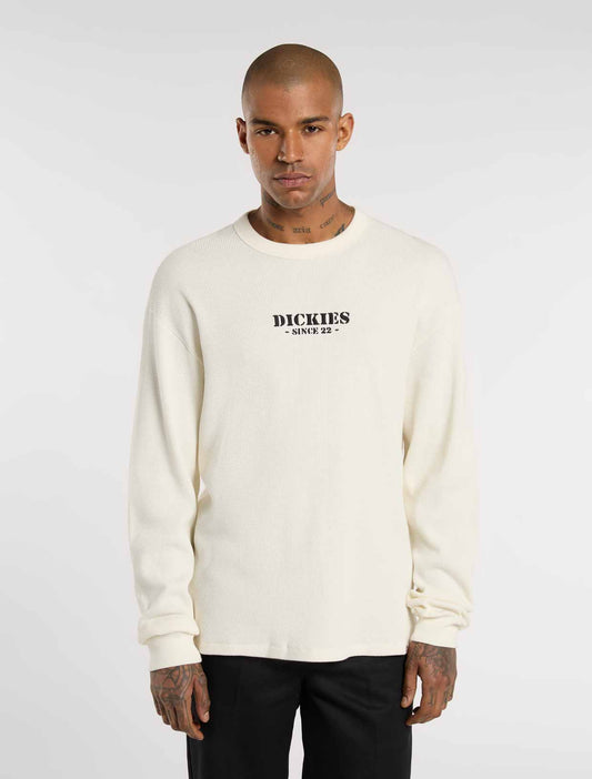 Antique White טי שירט ארוכה לגברים Waffle DICKIES