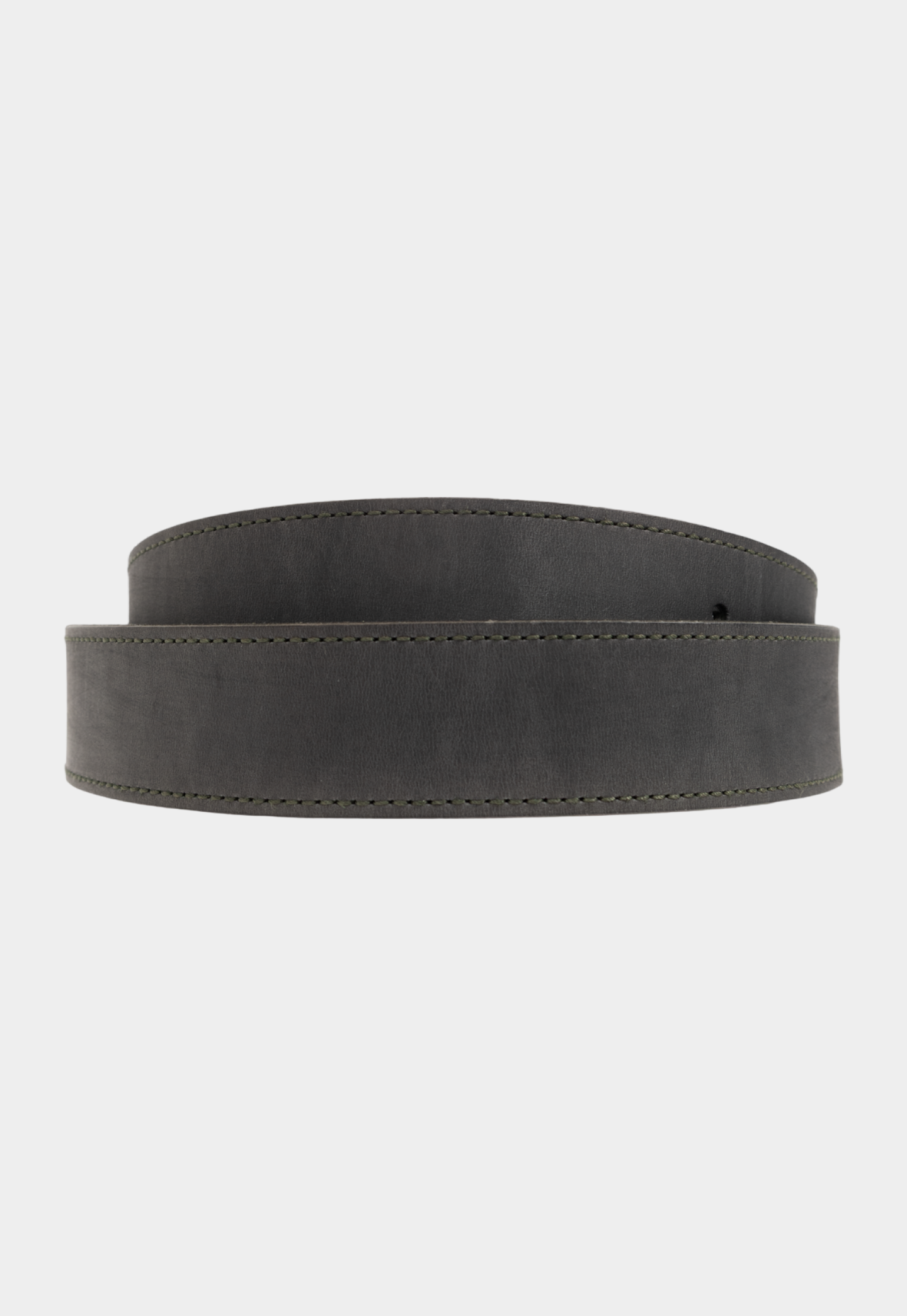 Dark Slate Gray חגורת עור לגברים עם אבזם Western ALLSAINTS