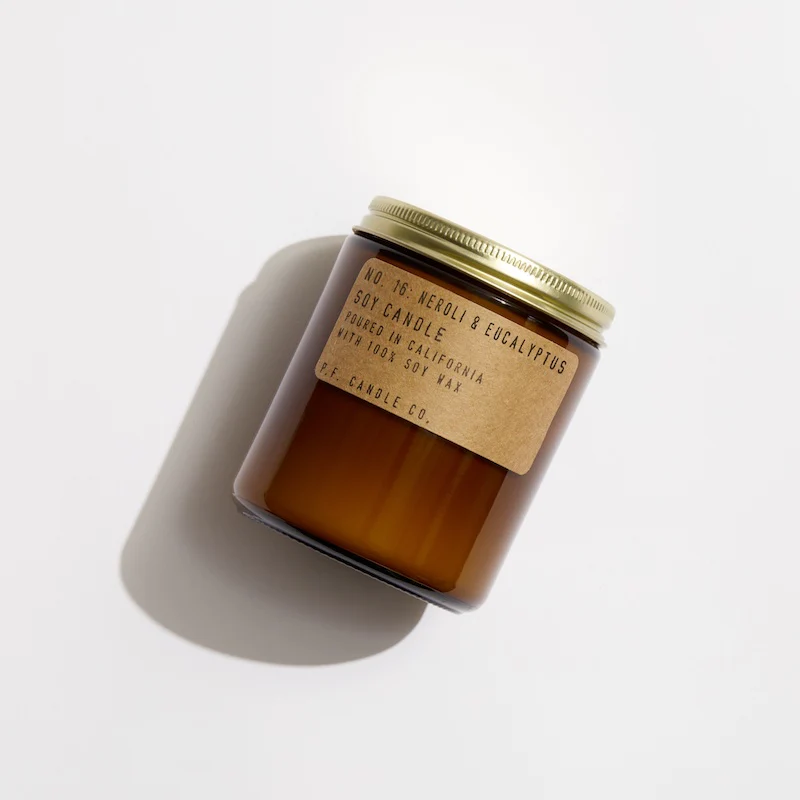 White Smoke נר שעוות סויה קטן | NEROLI & EUCALYPTUS P.F.CANDLE