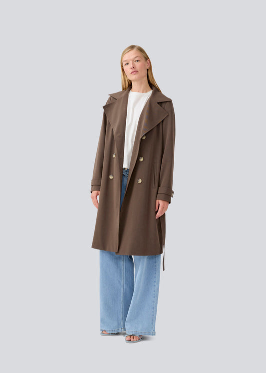 Light Gray מעיל  טרנץ'  לנשים  Hiro MODSTROM