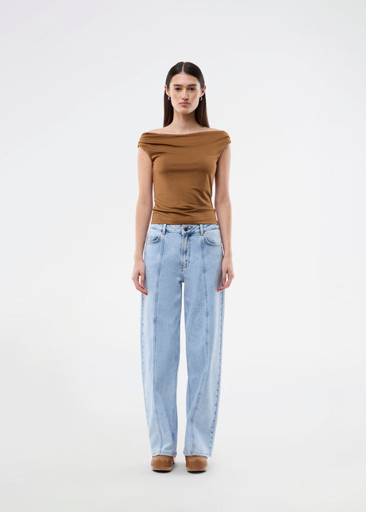 Dark Gray גופיה לנשים Himamd Off-Shoulder MODSTROM