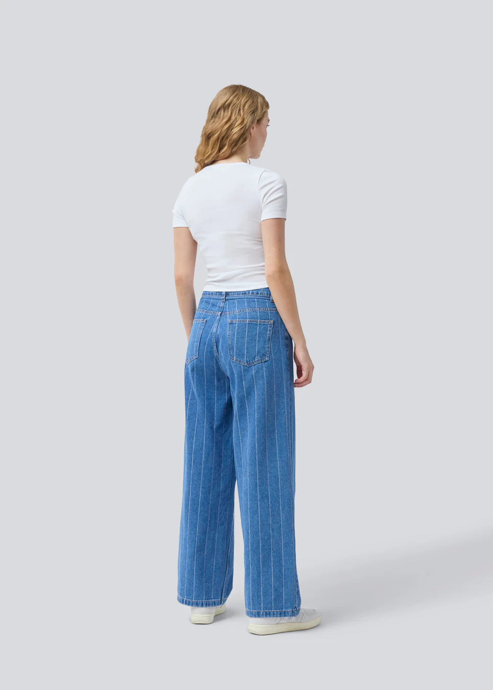 Light Gray ג'ינס ארוך לנשים Isolde – Wide Leg MODSTROM