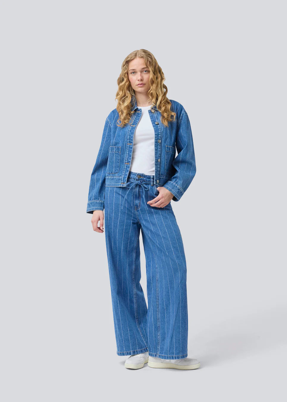 Light Gray ג'קט ג'ינס לנשים Isolde MODSTROM