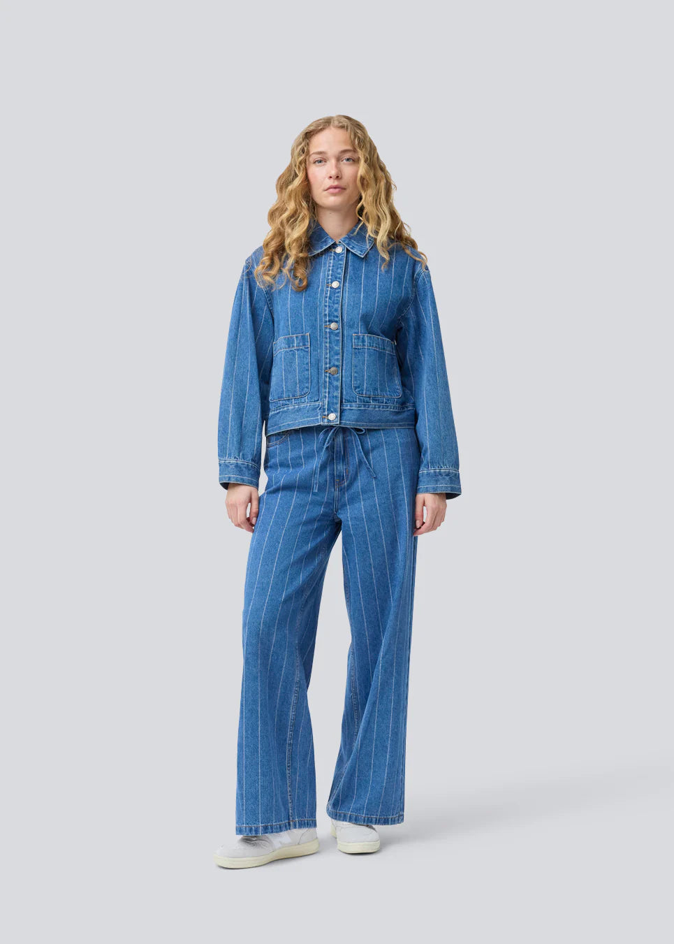 Light Gray ג'קט ג'ינס לנשים Isolde MODSTROM