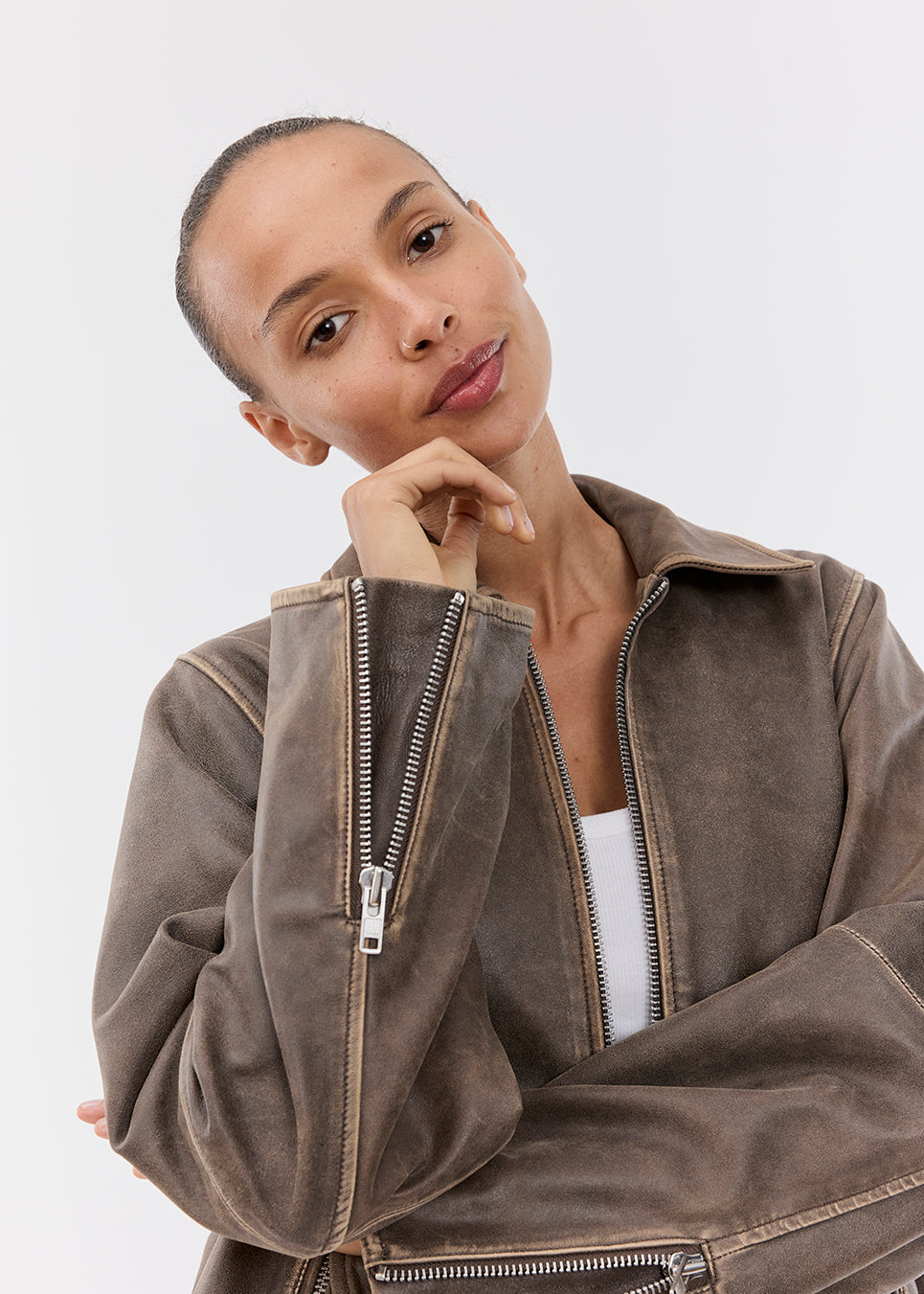 Lavender ג׳קט עור לנשים Nima MODSTROM