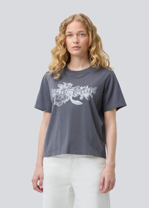 Light Gray טי שירט קצרה לנשים Nilas MODSTROM