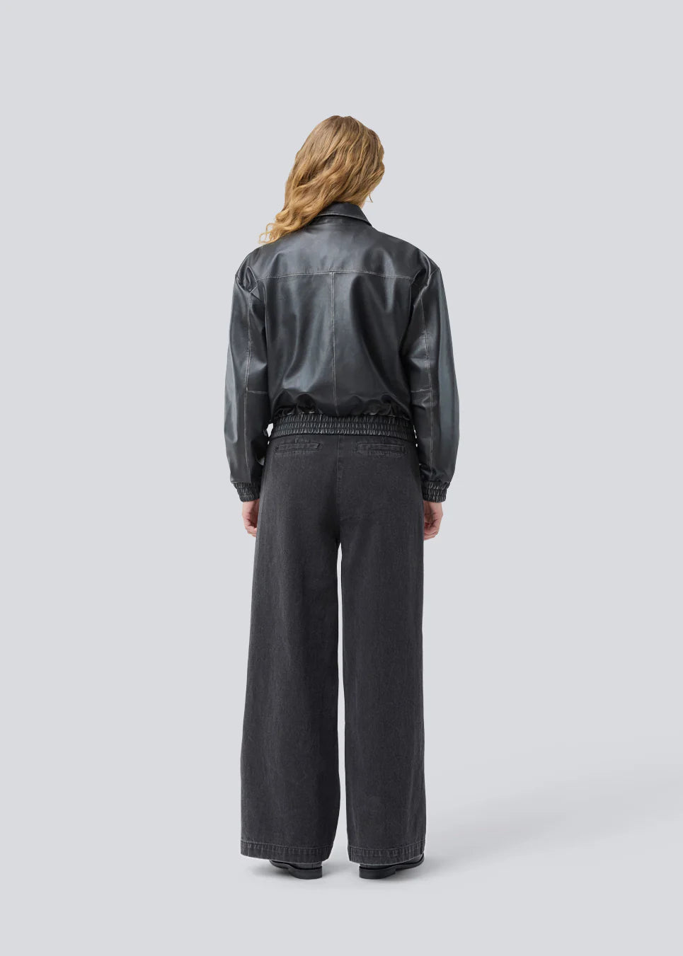 Light Gray ג'קט עור לנשים Opeya MODSTROM