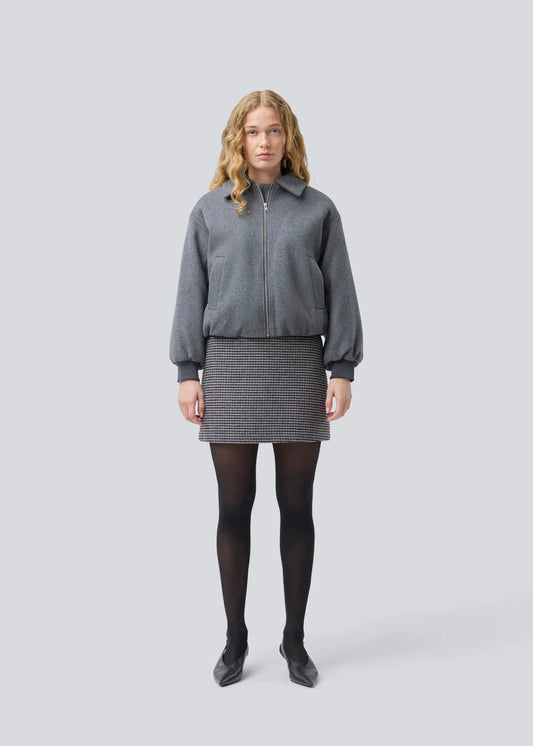 Light Gray בומבר ג'קט לנשים Ommi MODSTROM