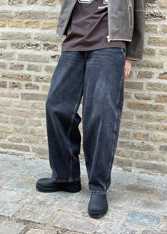 Gray ג'ינס ארוך לנשים Poppy – Wide Leg MODSTROM