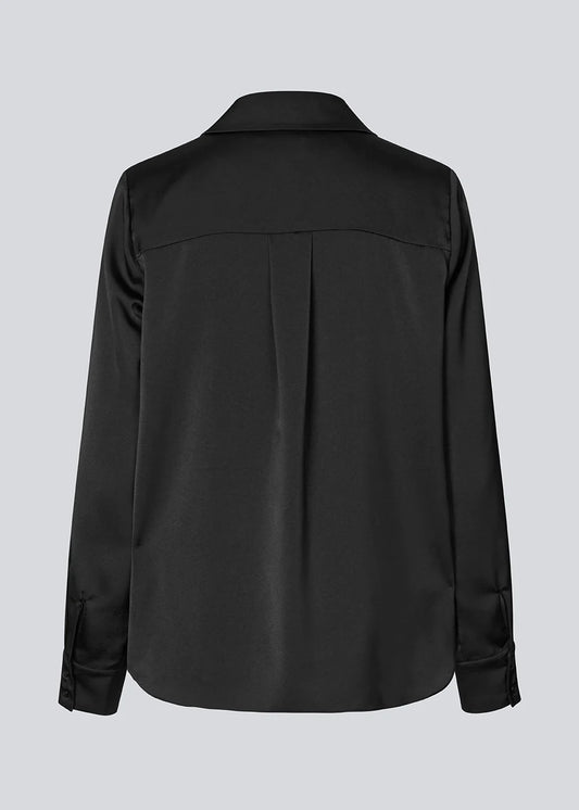 Dark Slate Gray חולצה מכופתרת ארוכה סאטן לנשים Pietro MODSTROM