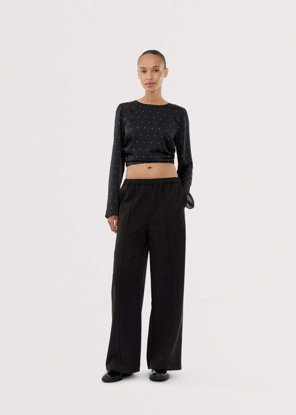 Black מכנסיים ארוכים לנשים Ridermd MODSTROM