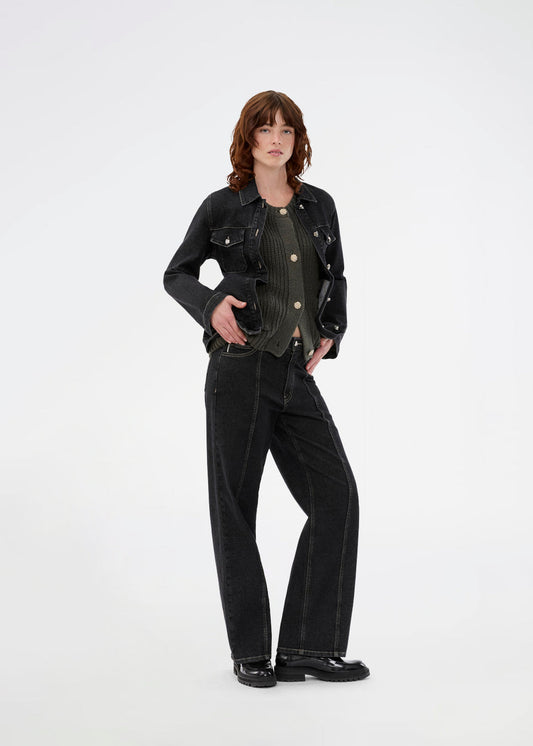 Black ג'ינס ארוך לנשים Sandermd - Straight Fit MODSTROM